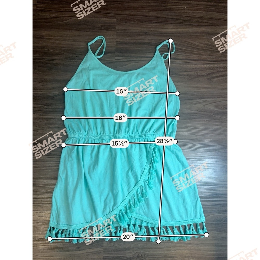 Victoria’s Secret Teal Tassel Hem Tank Top Women’s Medium Boho Flowy Cami - Picture 5 of 12